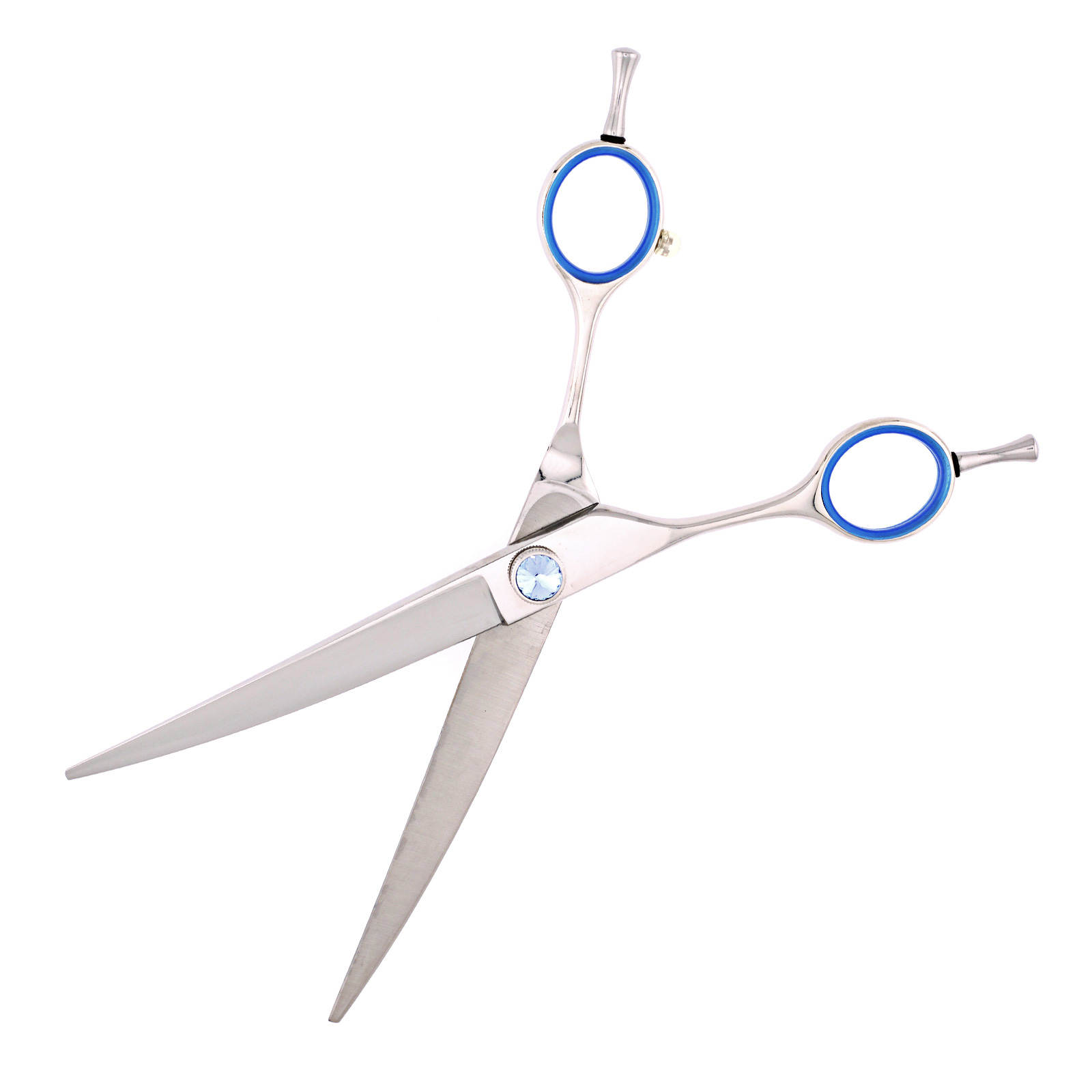 Titan Shears - Blue Stone Curved Shears 7" 440C Convex LH image 2