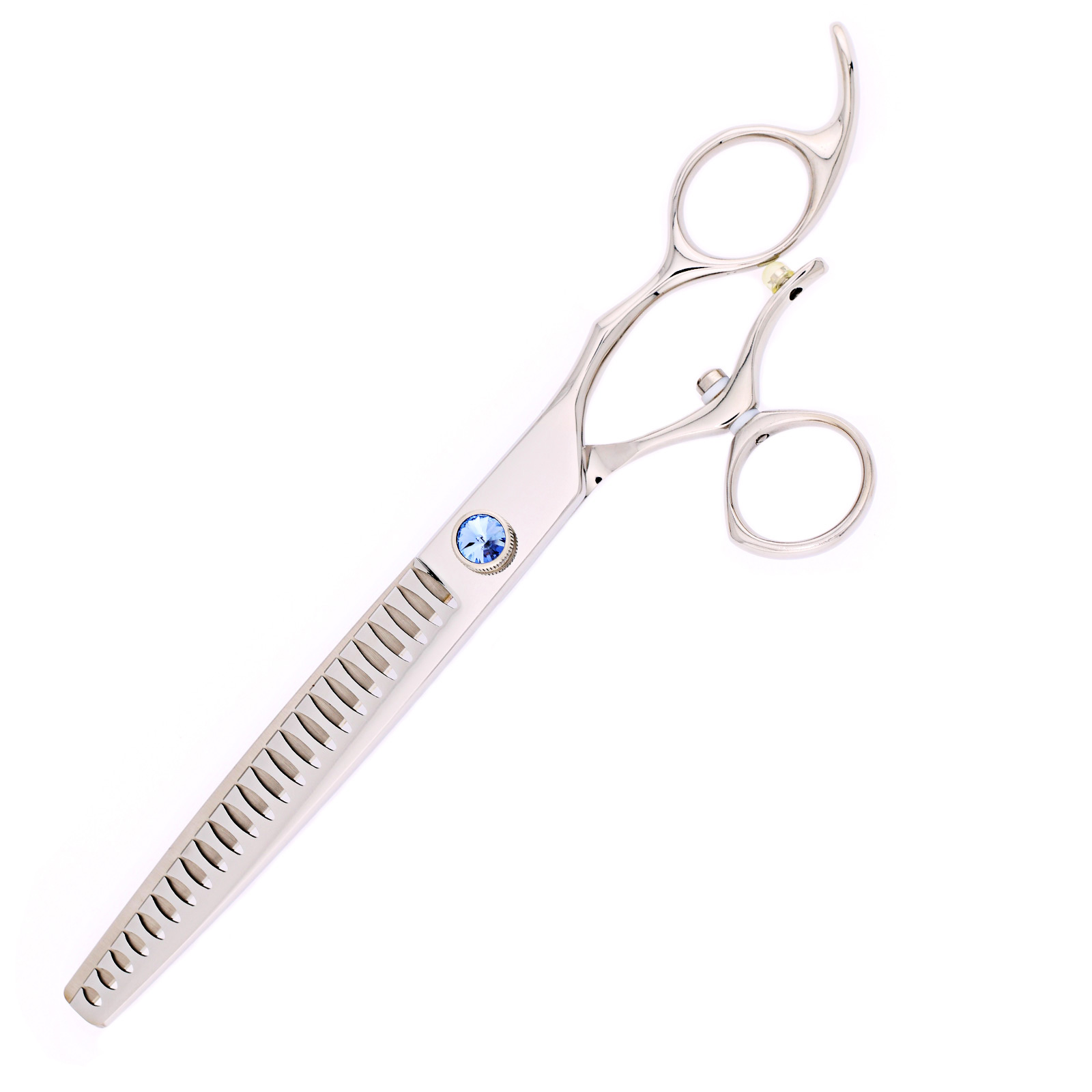 Titan Shears - Blue Stone Swivel Handle Chunker Shears 24T 7.5" 440C Convex RH image 1