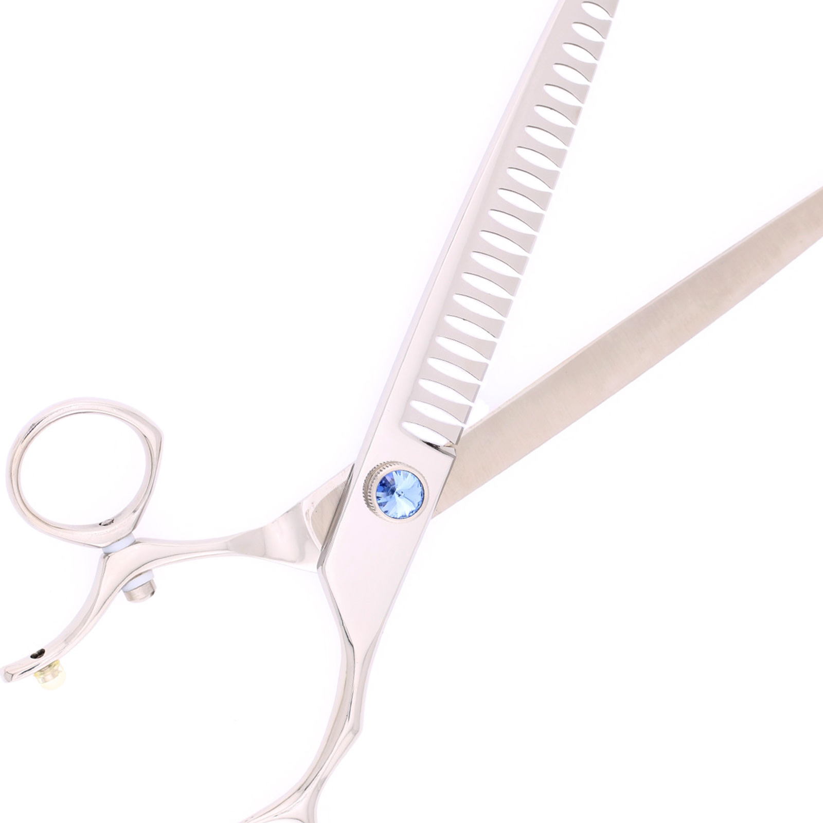 Titan Shears - Blue Stone Swivel Handle Chunker Shears 24T 7.5" 440C Convex RH image 3