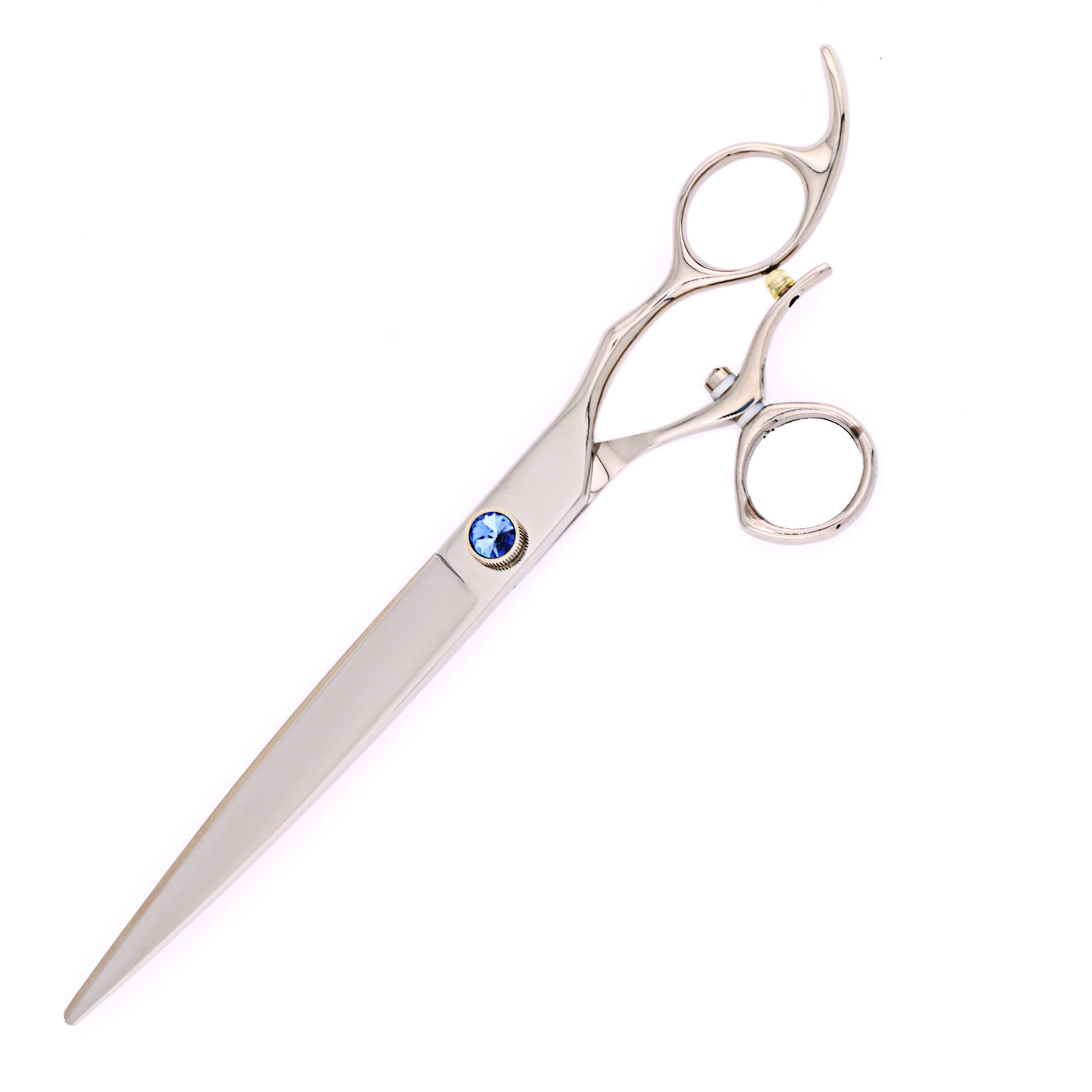 Titan Shears - Blue Stone Swivel Handle Straight Shears 7.5" 440C Convex RH image 1