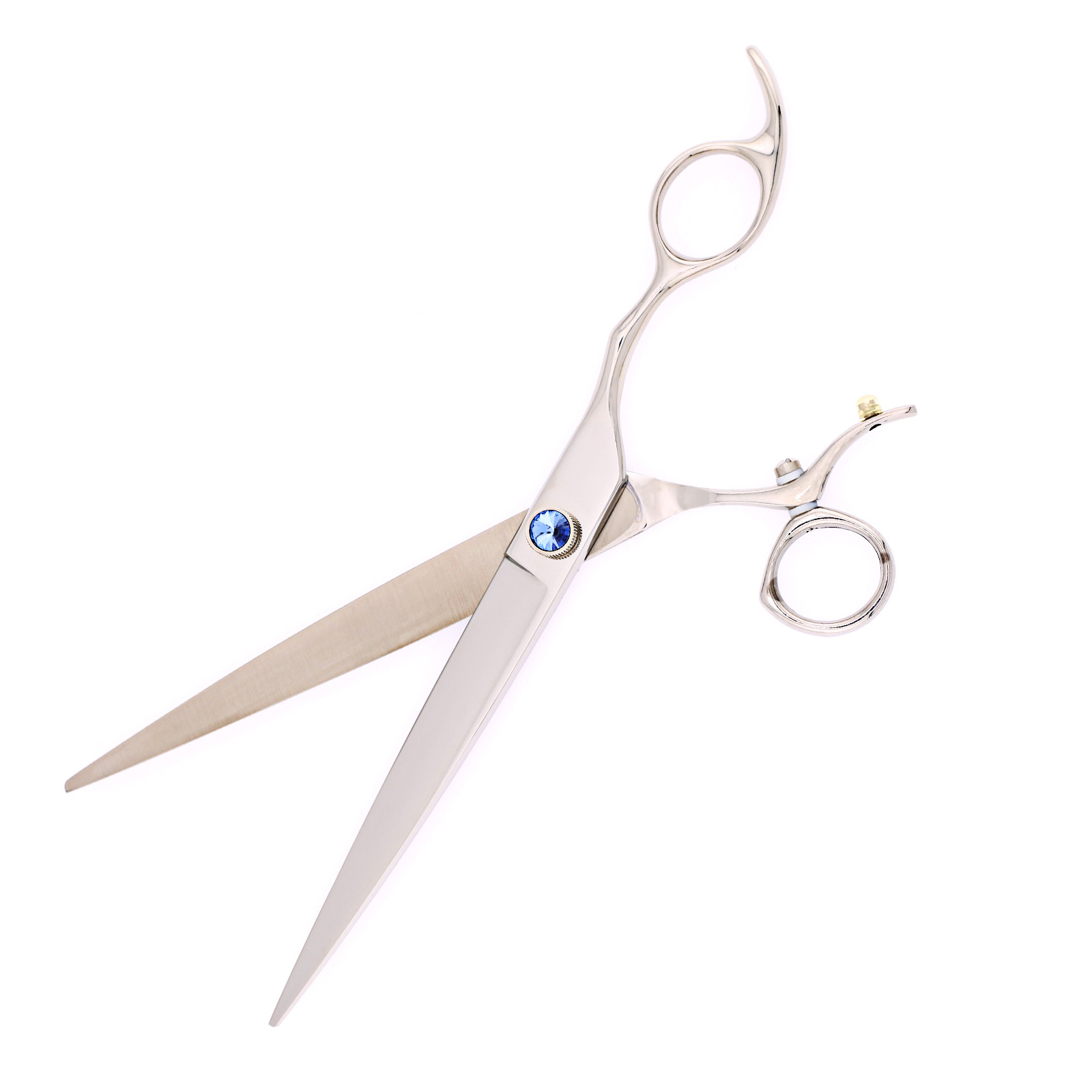 Titan Shears - Blue Stone Swivel Handle Straight Shears 7.5" 440C Convex RH image 2