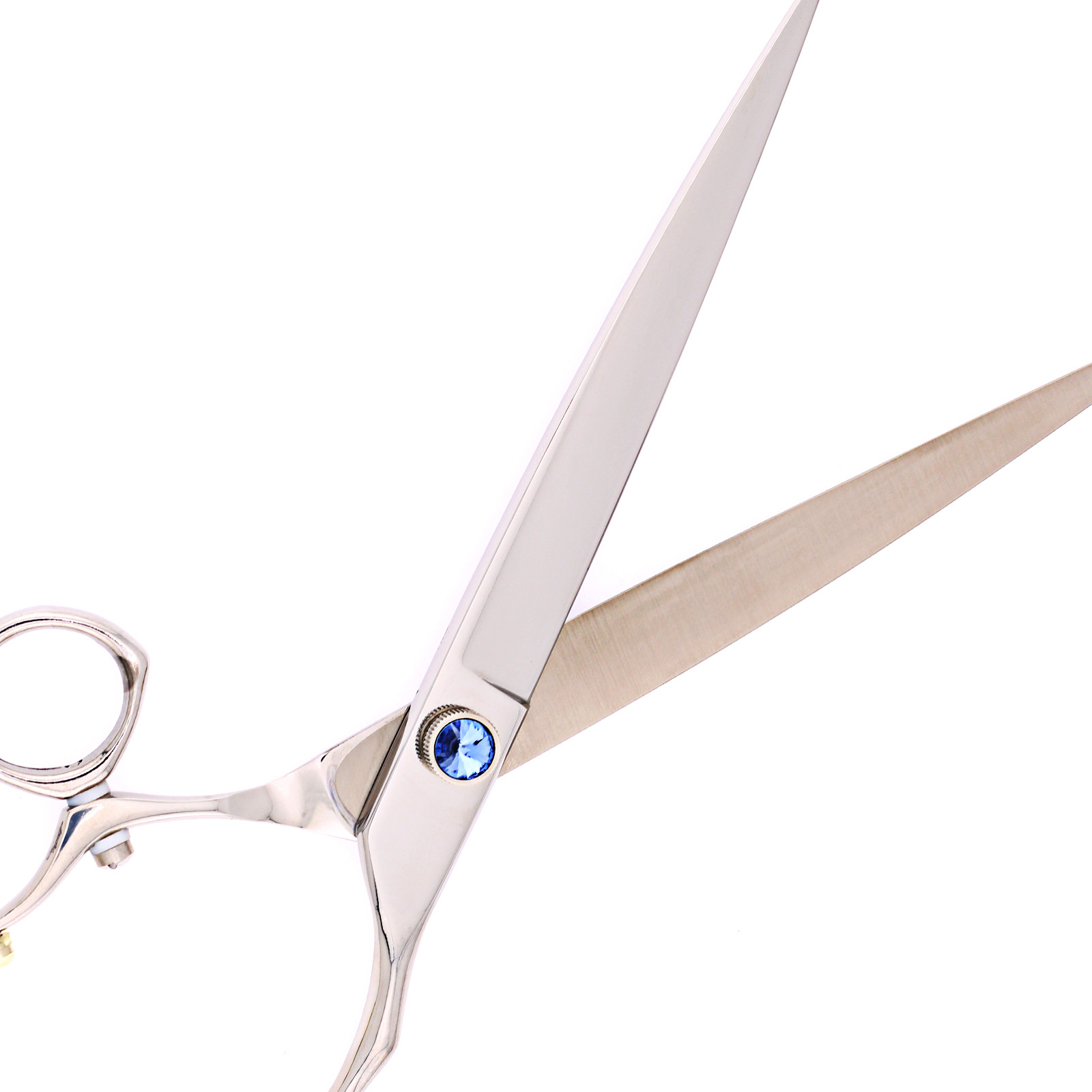Titan Shears - Blue Stone Swivel Handle Straight Shears 7.5" 440C Convex RH image 3