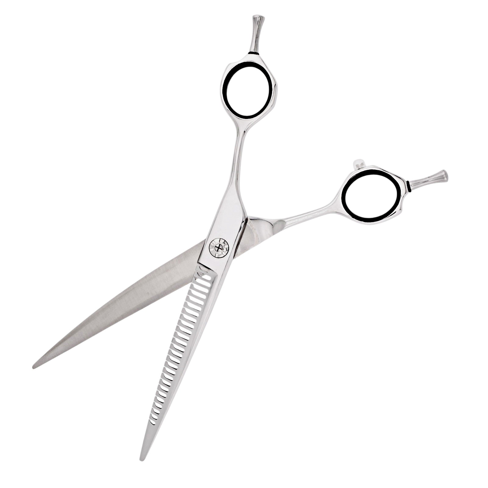 Titan Shears - Magic Curved Chunker Shears 27T 7" 440C Convex Offset RH image 2