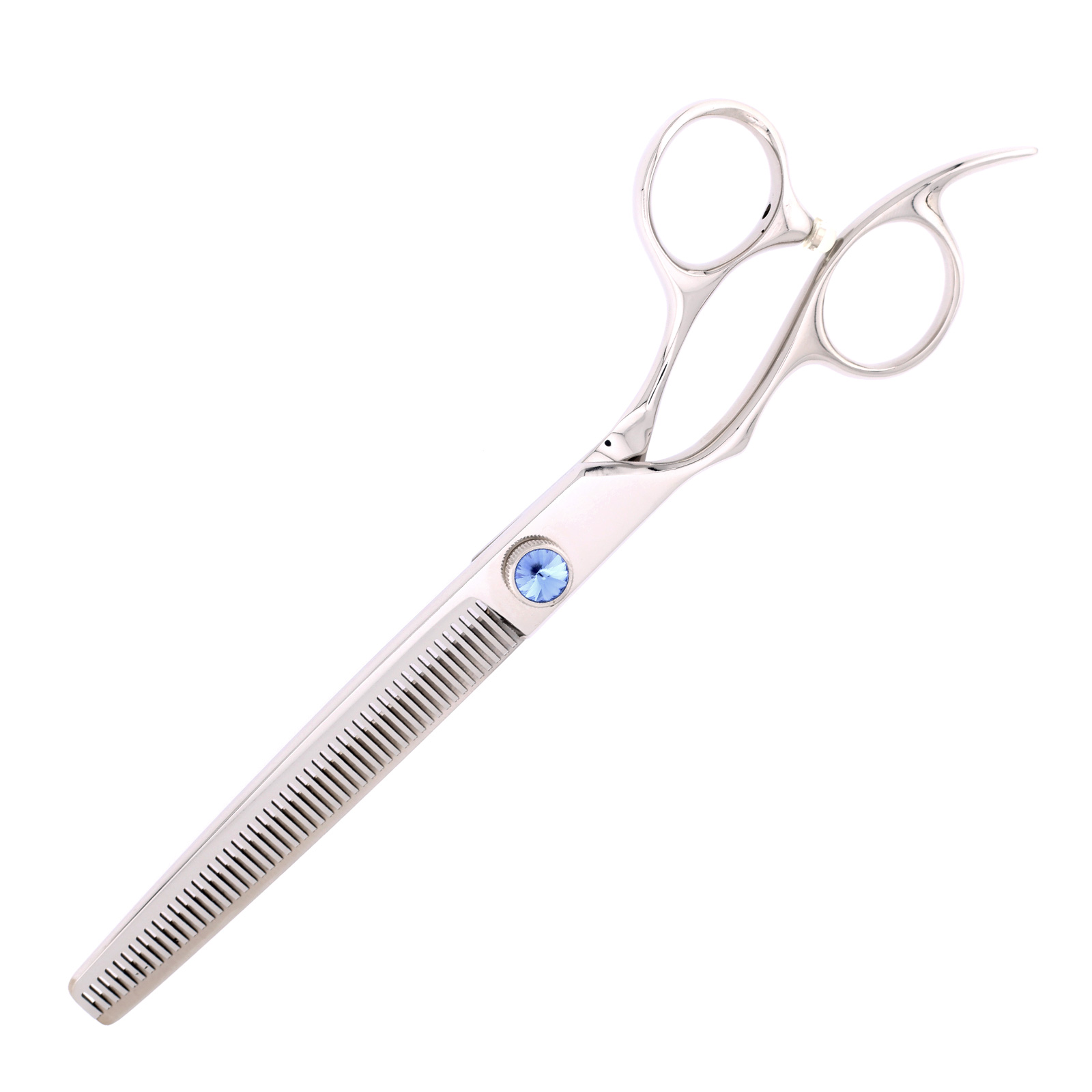 Titan Shears - Blue Stone Thinning Shears 7" 440C Convex LH image 1
