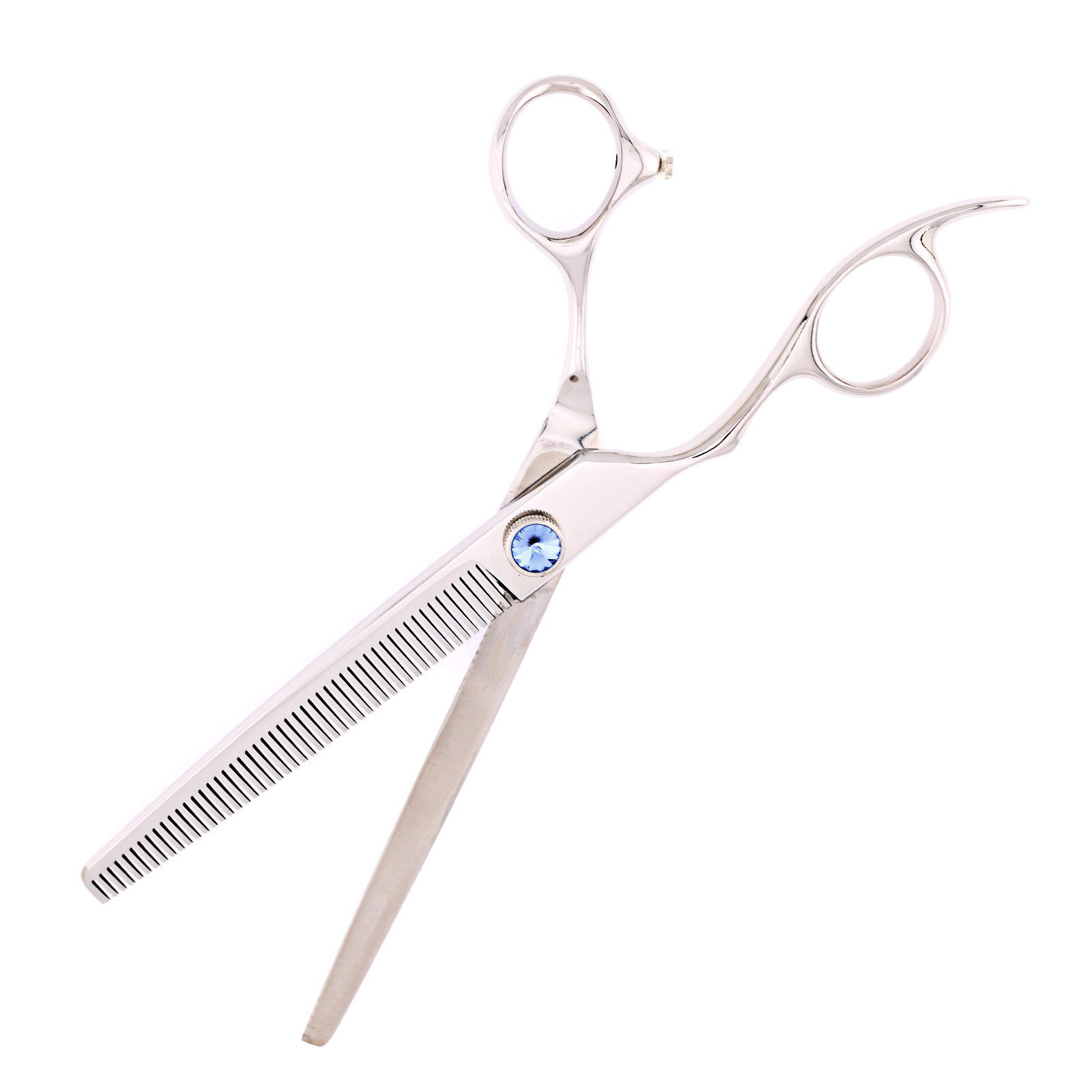 Titan Shears - Blue Stone Thinning Shears 7" 440C Convex LH image 3